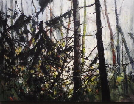 Forest LIght  30x40 acrylic SOLD