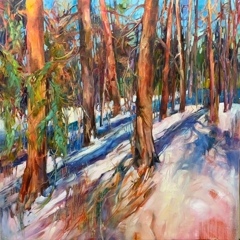 Winter Glow oil on cradled panel 20x20